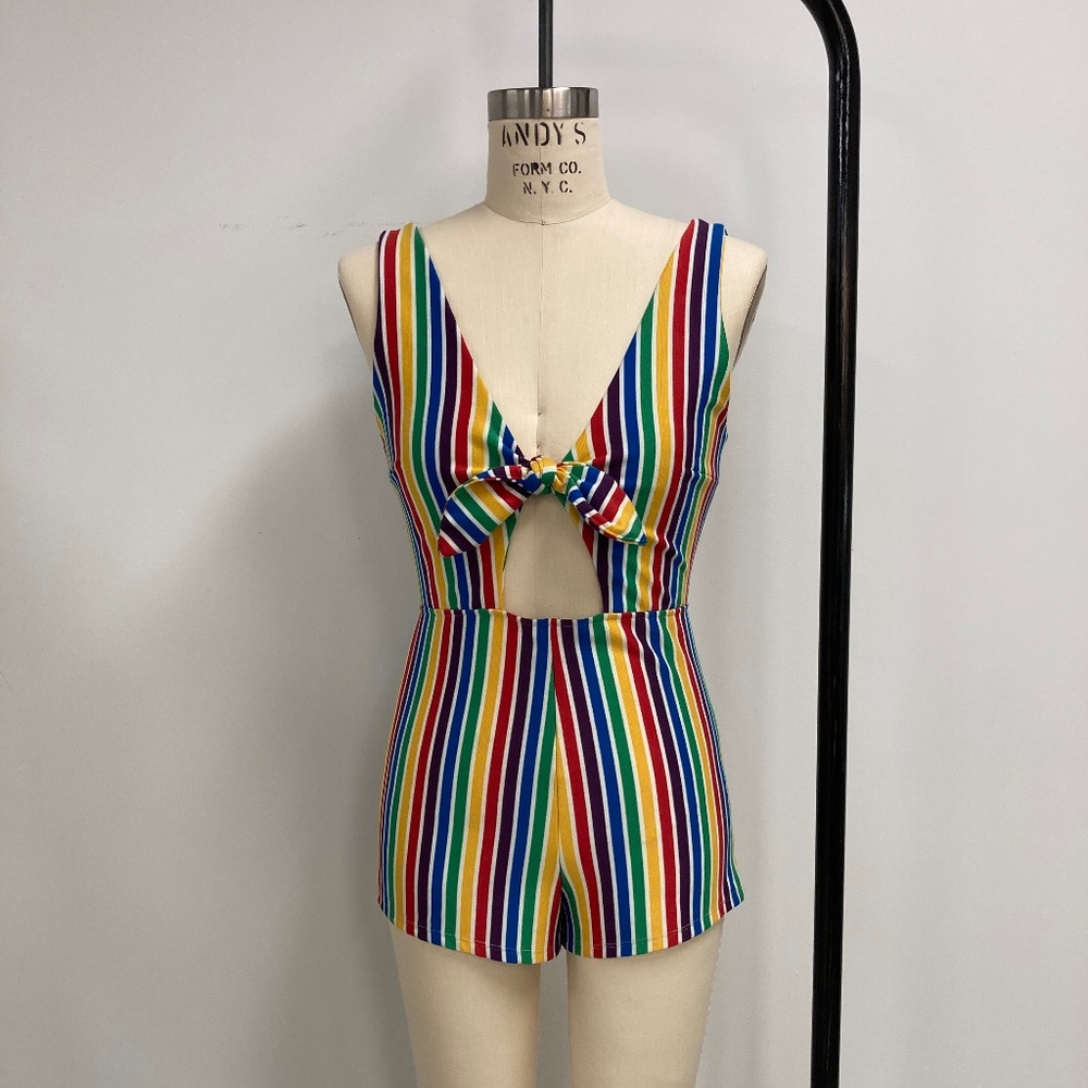 Rainbow Romper (Forever 21) Size M